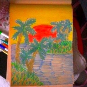 Palm tree painting